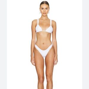 Frankie's Bikinis White Eyelet Bikini Set